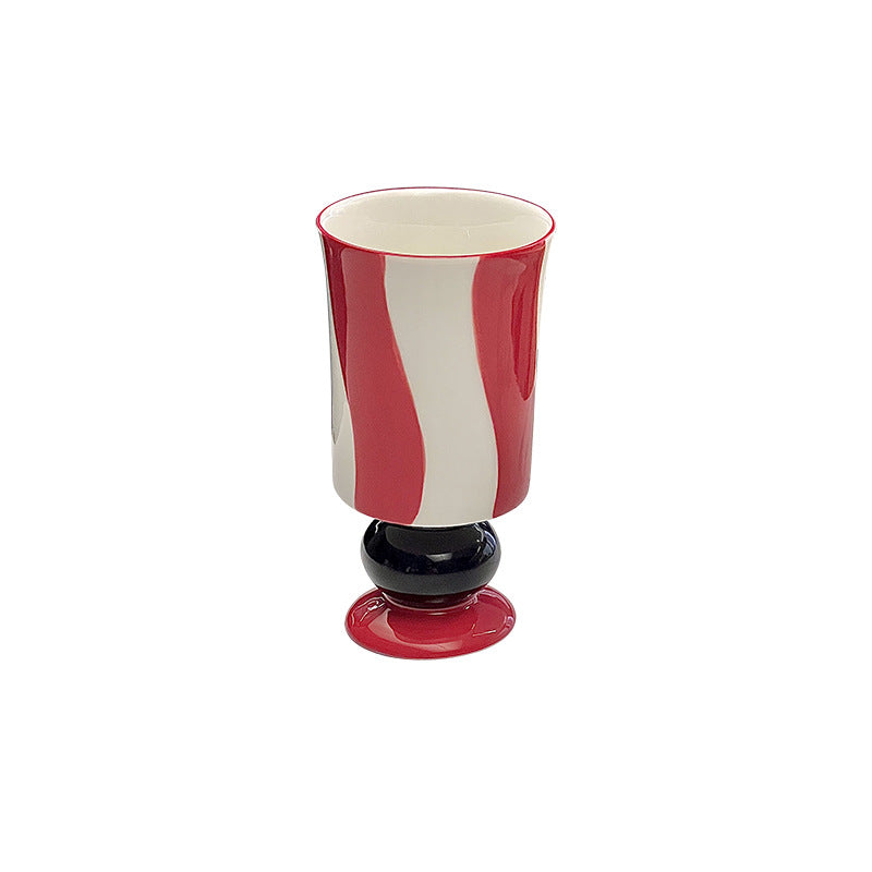 STRIPED CERAMIC GOBLET