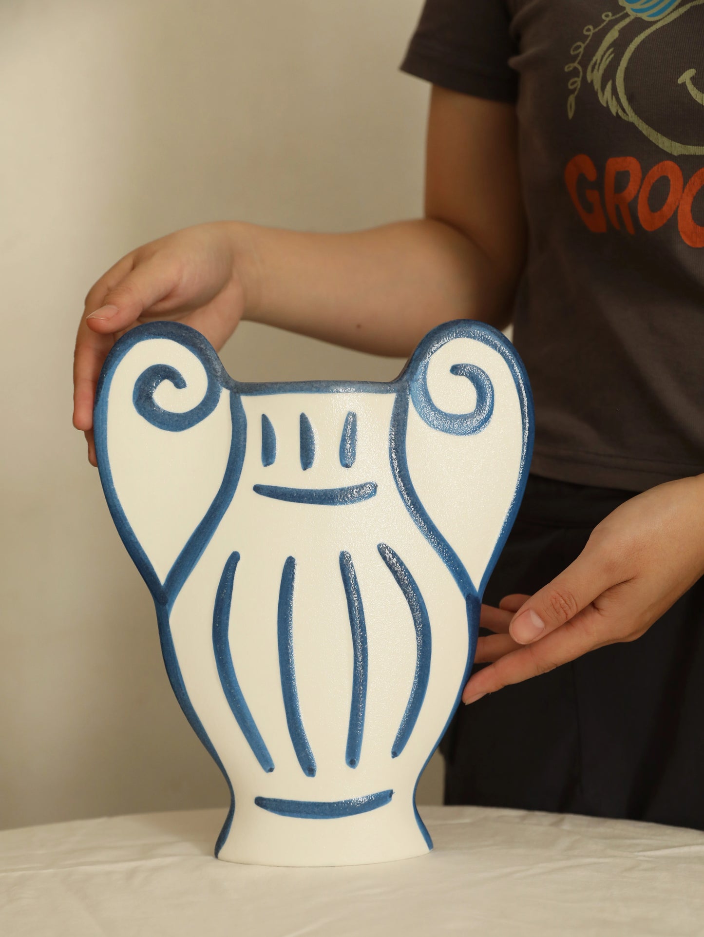 GREEK STYLE PAINTED CERAMIC VASE