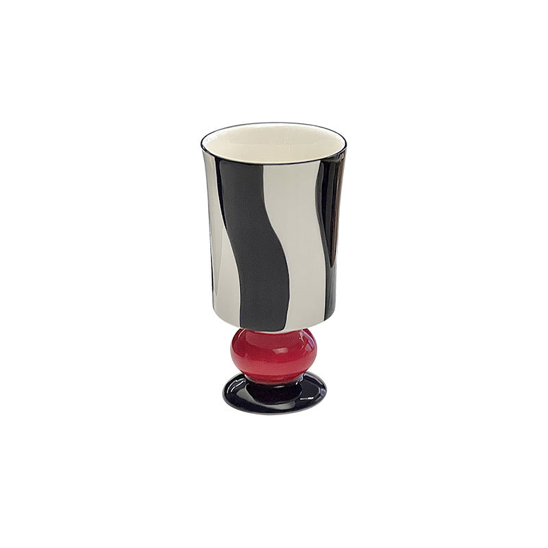 STRIPED CERAMIC GOBLET