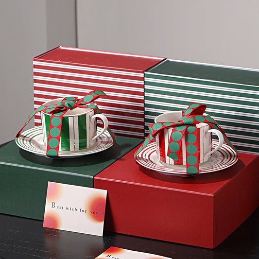 NORDIC STRIPE CERAMIC CUP & SAUCER