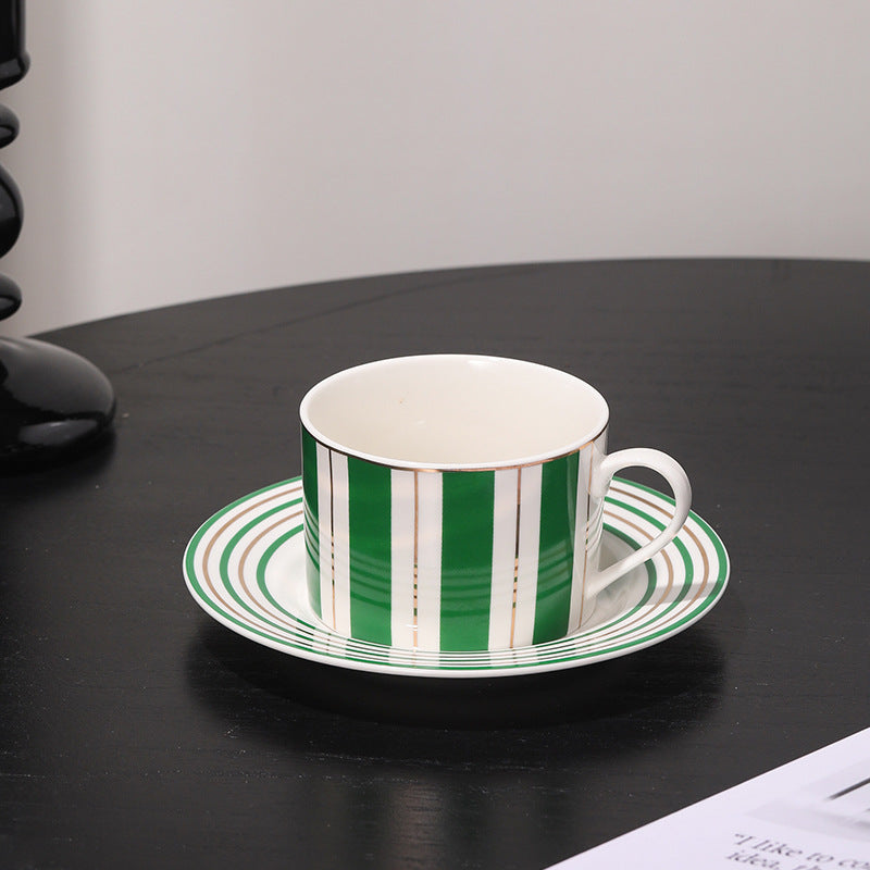 NORDIC STRIPE CERAMIC CUP & SAUCER