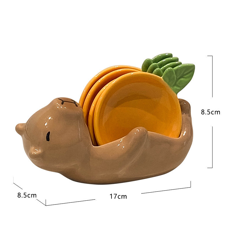 ANIMAL CERAMIC DIPPING SAUCE PLATES