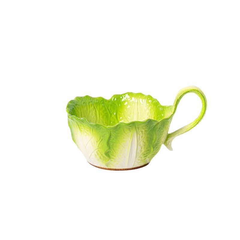 CABBAGE CERAMIC BOWL WITH SPOON