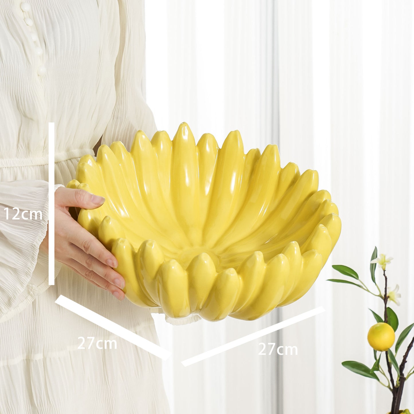 BANANA CERAMIC FRUIT BOWL