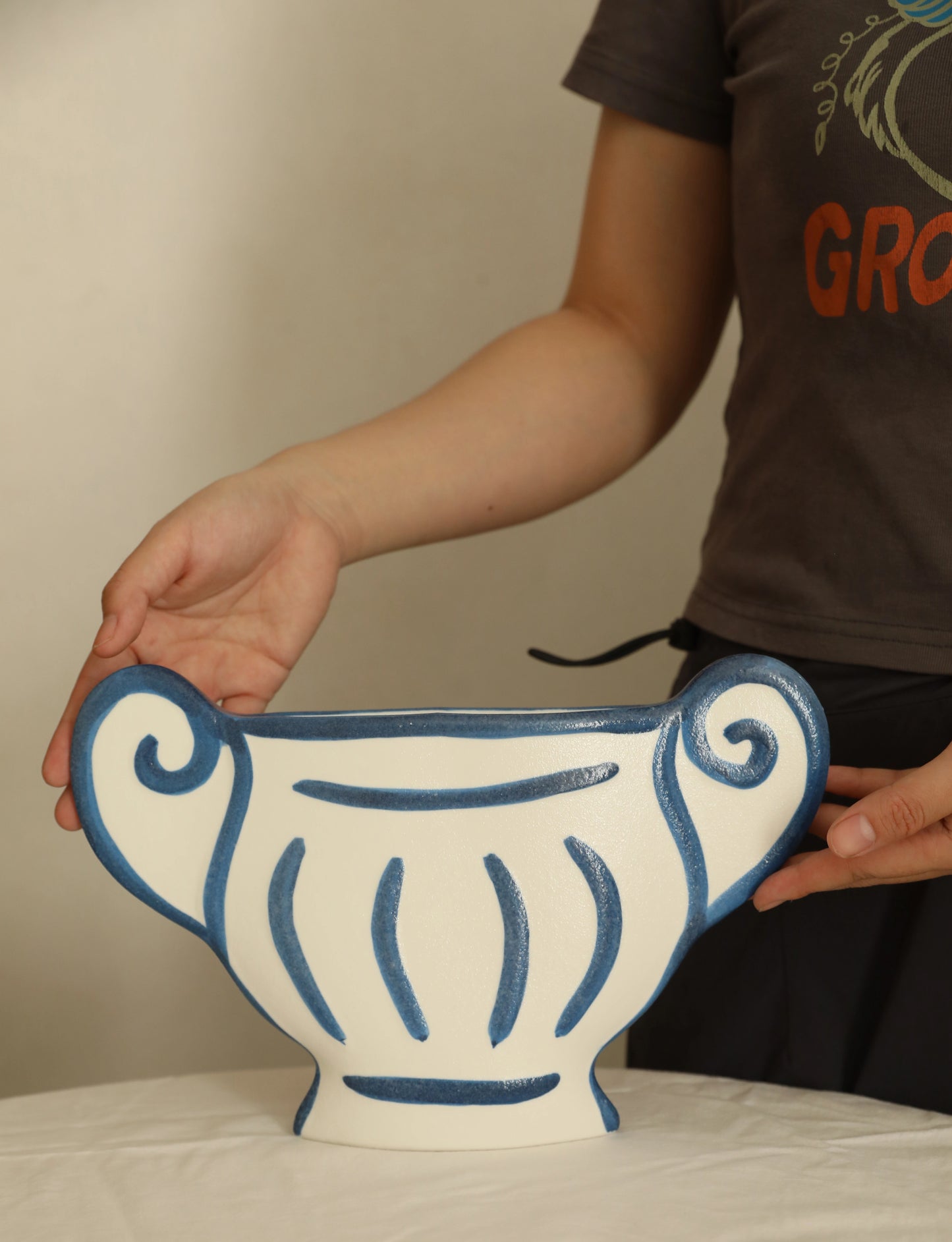 GREEK STYLE PAINTED CERAMIC VASE