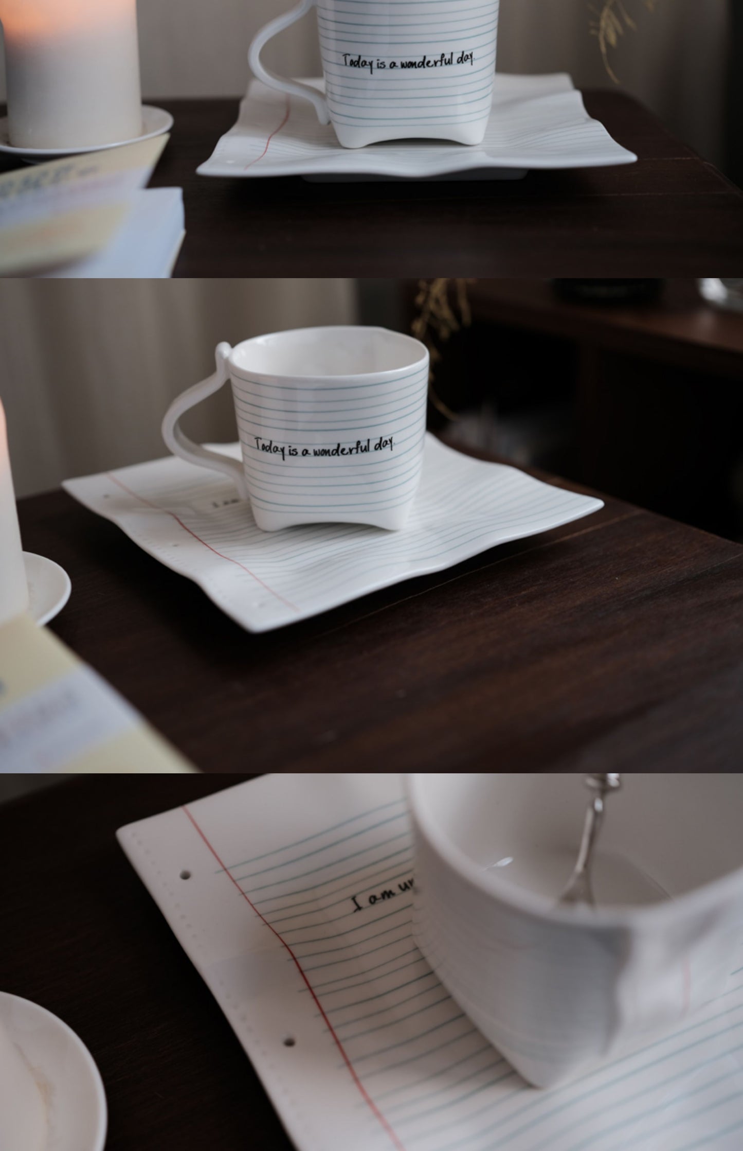 Hi Lovely.English notebook irregular ceramic breakfast coffee cup milk water cup juice cup